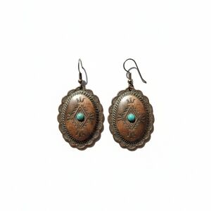 Elegant Turquoise and Bronze Earrings